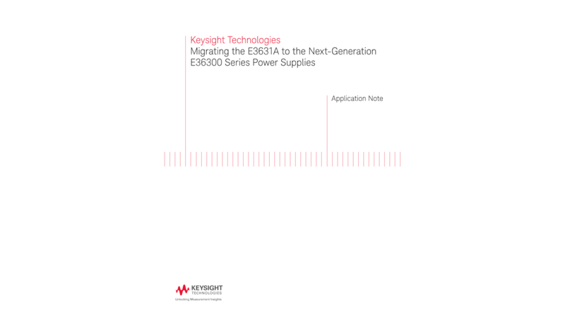 Migrating the E3631A to the New E36300 Series Power Supplies